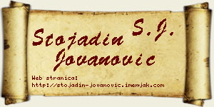 Stojadin Jovanović vizit kartica